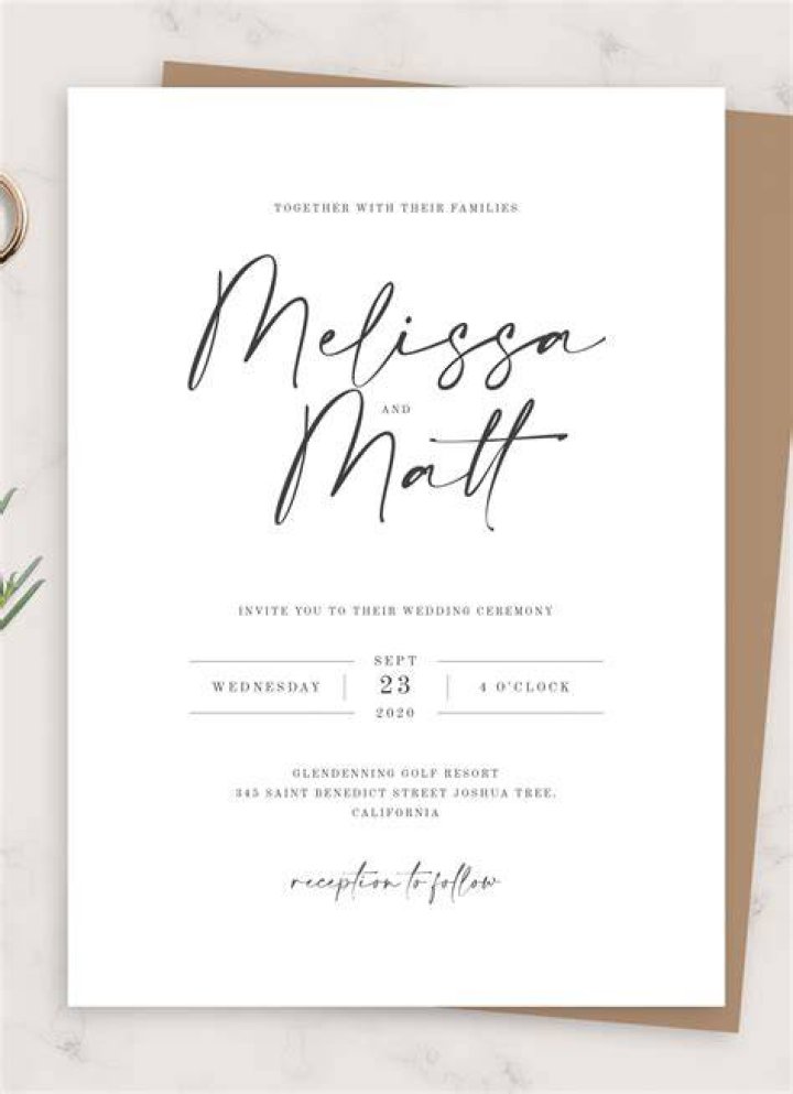 Wedding Invitation Simple Wedding Invitation Wedding Etsy Australia