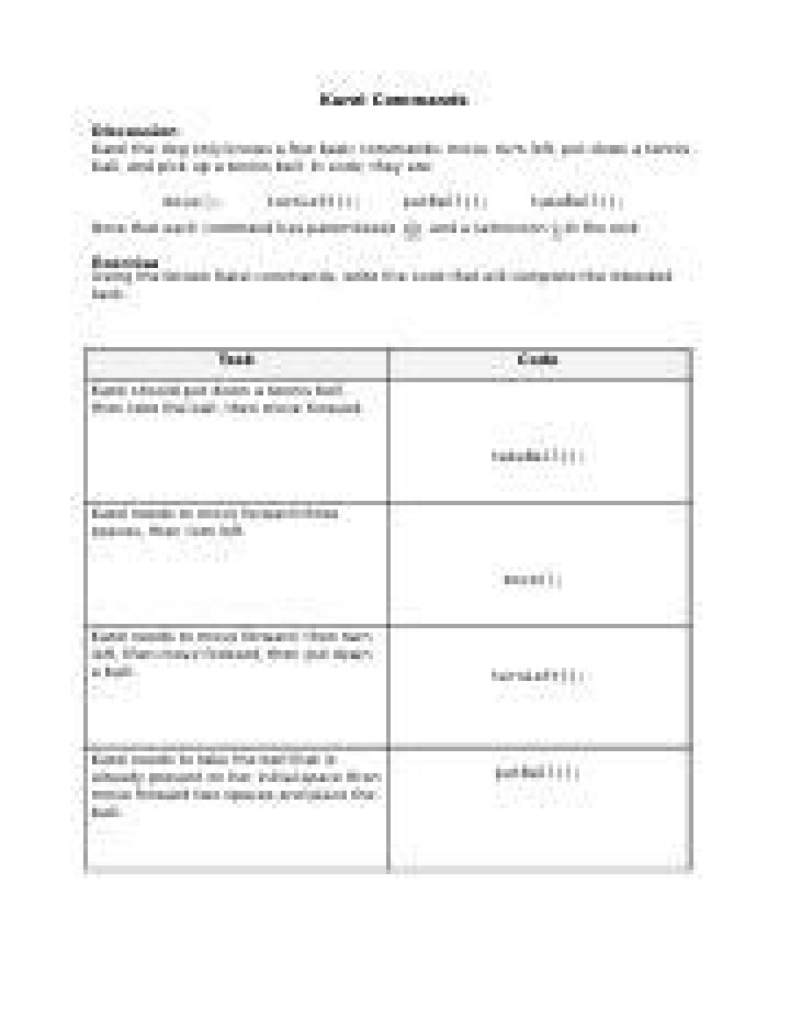 What are Karel commands?