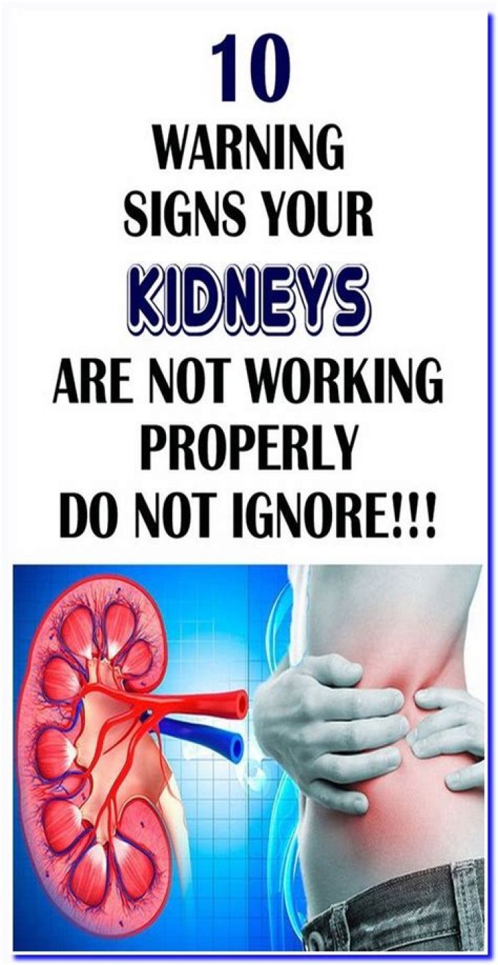What are signs that your kidney is not functioning properly?