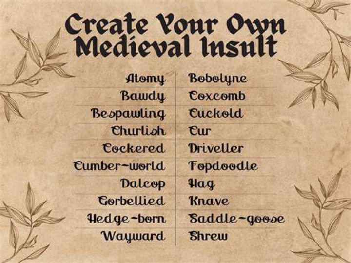 What are some medieval words?