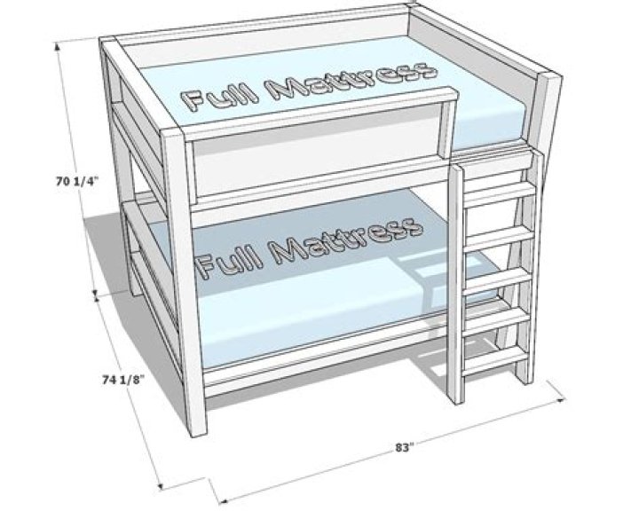 What are the dimensions of a full size bunk bed?