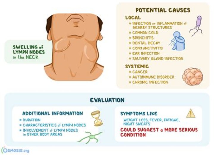 What causes submandibular lymph nodes to swell?