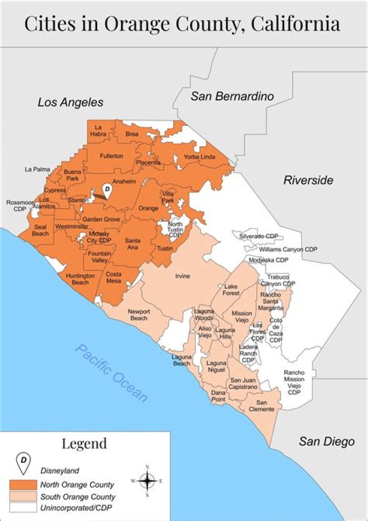 What cities are within Orange County California?