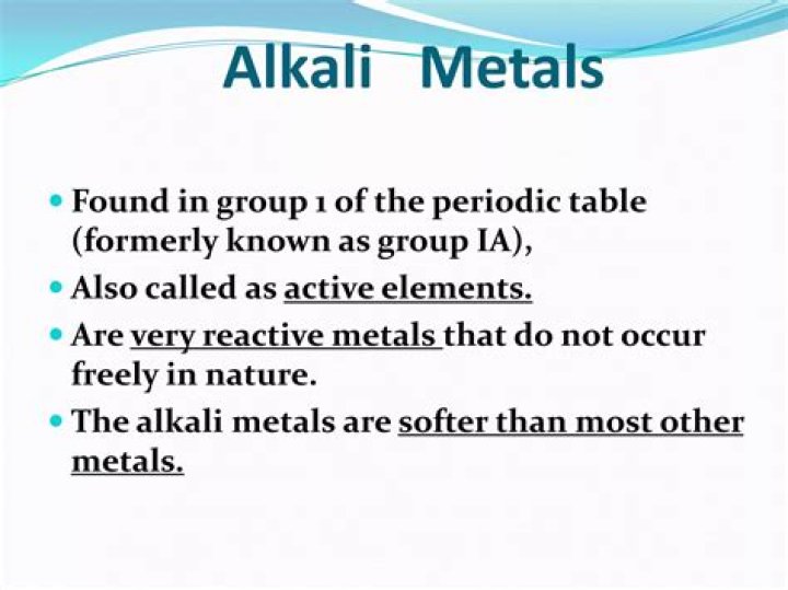 What do alkali metals occur as in nature?