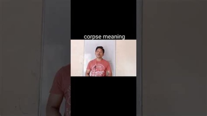 What does corpse mean in slang?