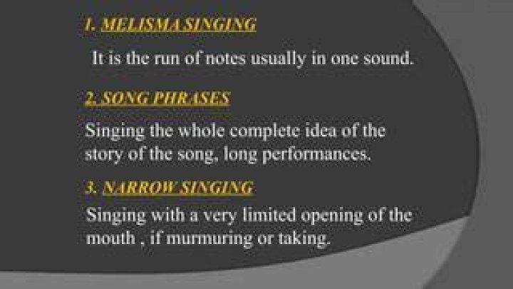 What does melisma mean in singing?