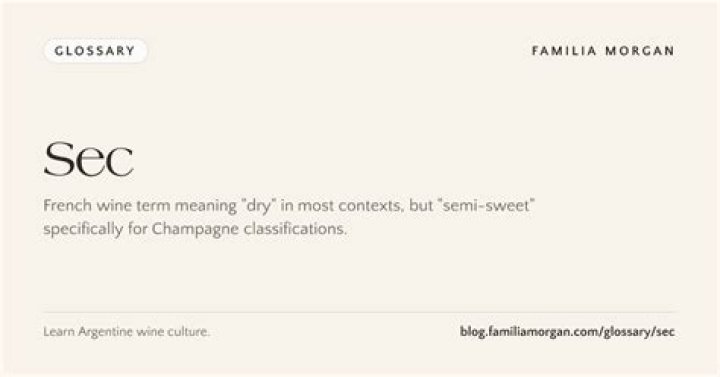What does SEC mean on champagne?