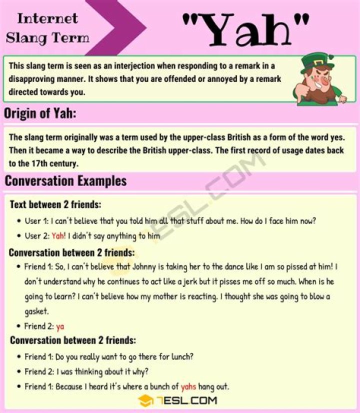 What does Yah Mean Mean?