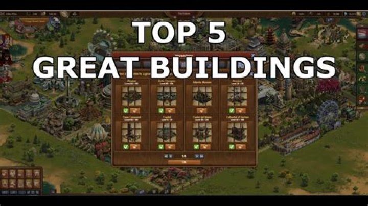 What great buildings should I have in Forge of Empires?