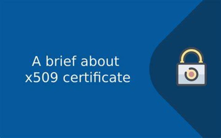 What is a X509 certificate used for?