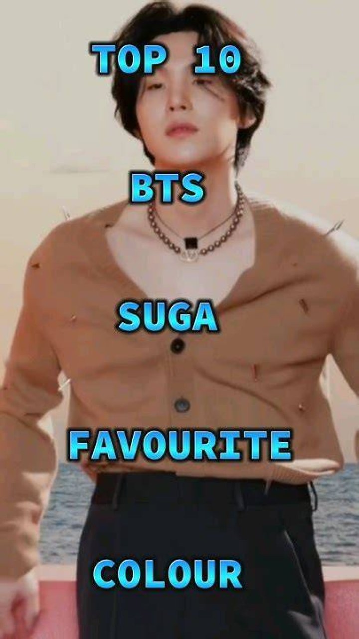 What Is Suga Favourite Colour? Celebrity