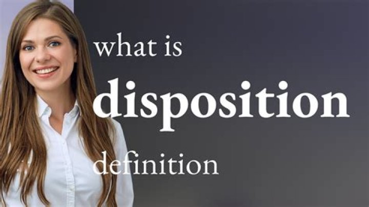 What is the dictionary meaning of disposition?