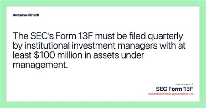 When must 13F be filed?