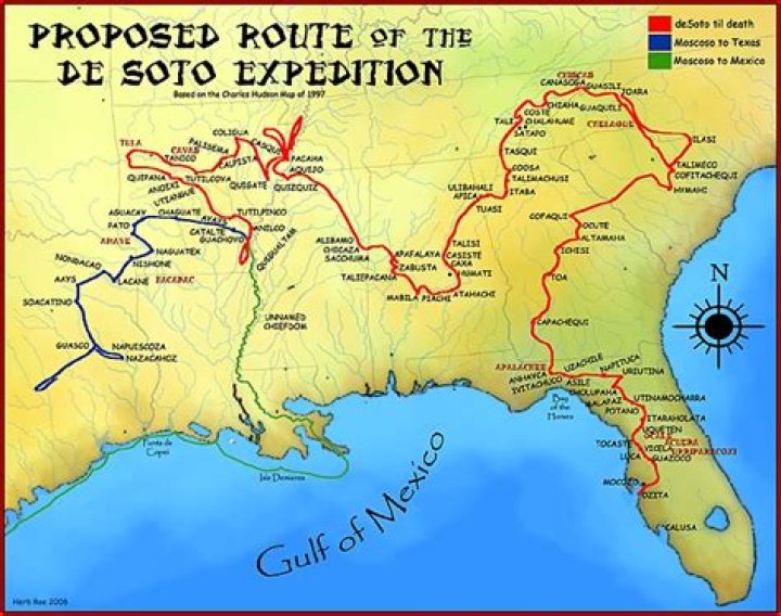Where did De Soto land first?
