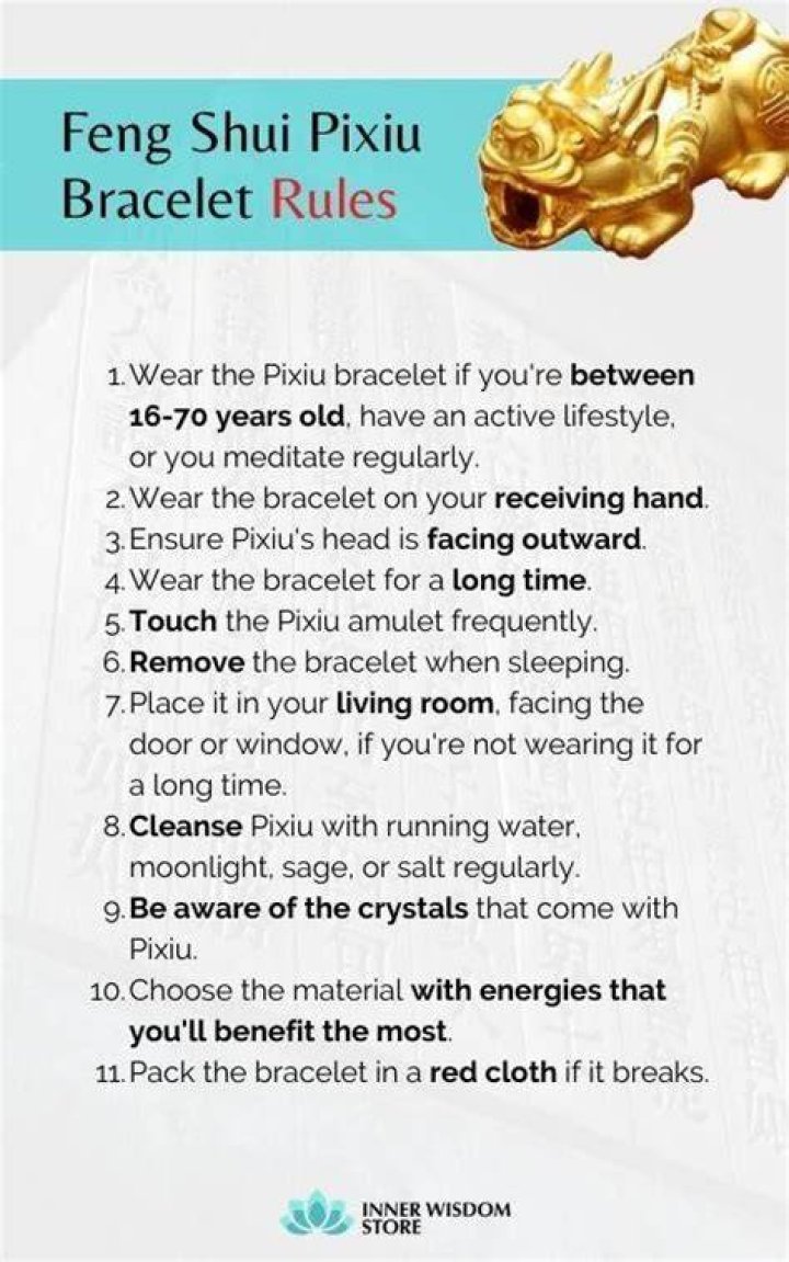 Where do I put my pixiu bracelet to sleep?