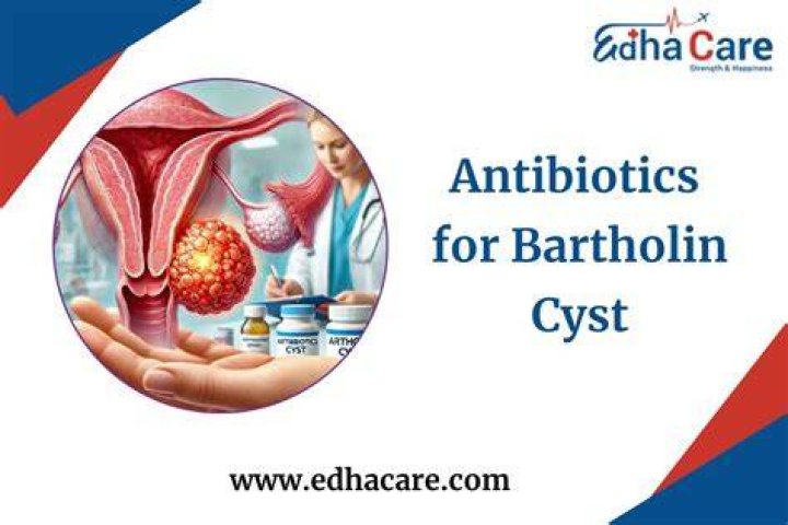 Which antibiotic is best for Bartholin cyst?