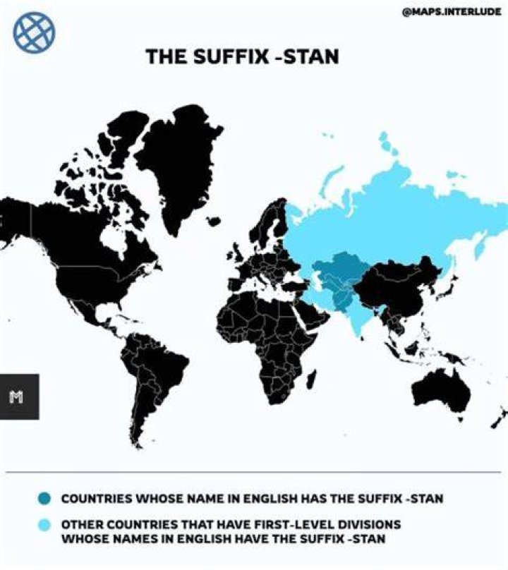 Why seven countries share the same 'stan' suffix